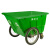 惠世达 400L保洁车手推塑料环卫垃圾车大号户外垃圾桶市政物业垃圾清运车 备件 绿色（整车不带盖） 