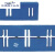 AMJ2三相绝缘母线夹 JK柜用 蓝色母线框铜排夹母线支撑架 AMJ2 单排(相距110) 4*40