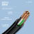  隆言 M12连接器8芯公头带线PLC传感器电缆防水阻燃航空插头线束A型弯头款3m LY-PC38E4