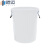 穆运 大号加厚塑料水桶圆桶加厚储水桶工业环卫物业垃圾塑胶桶白色 450*370*520mm50L不带盖
