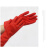 食安库 纯乳胶手套 加厚耐油耐酸碱 12英寸 红色 L码（大号）