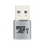 USB3.0迷你高速MicroSD铝合金TF读卡器手机平板OTG内存卡支持512G 银色+安卓OTG转接头一对 USB3.0