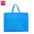 谋福（CNMF）912Y热压无纺布袋定做logo淋膜袋手提袋培训购物定制 天蓝色 横版立体袋（45*35*12）20个装