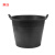 豫选工品 小灰桶 建筑工地用牛筋桶泥灰塑料桶 加厚水泥桶  黑色