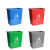 16L新国标加厚款蓝+灰分类双桶垃圾桶公共场合三商用干湿 蓝红40L新国标加厚款