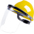 工孚 安全帽式支架面屏面罩防护冲击头戴式焊帽 单位：套 【黄】安全帽+支架+黑屏 