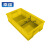 幸蕴 零件盒塑料分格箱 货架物料盒五金工具收纳箱分隔螺丝盒分类多格加厚塑料盒收纳盒 黄色3号二格箱