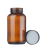 玻璃广口试剂瓶 透明大口螺口瓶 钠钙玻璃大口瓶 棕色溶剂瓶 白盖黑盖标准瓶 棕色 400mL 含黑色PTFE盖