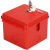 承琉塑料室外86型防水插座盒明装电瓶车充电电源面板带锁防盗电保护箱 红色塑料款空盒