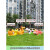 户外卡通动物熊猫分类垃圾桶玻璃钢雕塑游乐园商场用美陈装饰摆件 浅黄色 97背包女孩垃圾桶