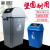 大号塑料保洁无盖户外厨房室内带盖酒店创意工业垃圾桶垃圾箱 60L双V型摇盖垃圾桶 灰色