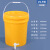 定做印刷塑料桶泡菜腌菜调料密封桶25L涂料机油桶化工桶 25L 黄色-配水龙头