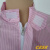 CESK夏季款短袖上衣立领拉链短款短袖夹克洁净无尘服防尘静电衣厂服 粉红色 XL