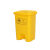 医院专用医疗垃圾桶黄色物脚踏桶诊所大号带盖废弃口罩桶商用 120升特厚脚踏U桶医疗标识:黄色