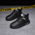 HEACOOA男童鞋子2024新款儿童皮面运动鞋中大童板鞋男孩黑色皮鞋表演鞋子 8832-1米白高帮 35码