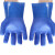 全浸塑杀鱼橡胶止滑加厚全胶皮防水防滑工作耐磨防油劳保手套 蓝色磨砂手套：加绒款（10双） 均码