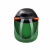 电焊面罩头戴式防飞溅面罩氩弧焊面罩面部防护一体式焊帽PC面罩 黑顶透明面罩+手套