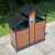 迪恩斯（DEANS）户外分类垃圾桶景区公园大号垃圾箱小区广场商用果皮箱仿屋檐设计C款