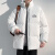 NASA GISS秋冬季男士羽绒服2024年新款宽松大码加绒加厚立领保暖羽绒外套 FKS988-HD白色 L 100-120斤可穿
