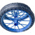 工地手推车轮胎3.00-18建筑劳动车实心轮子板车斗车架子人力车 蓝色 钢筋实心轮单个