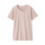 无印良品 MUJI 女式 粗细不均棉线天竺编织 圆领短袖T恤 BBA13A1S 浅粉红色 M