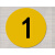 数字号码牌标志贴纸器设备床编号序号标识 PVC不干胶防水标签 黄底黑字/拍总数备注数字 1.5x1.5cm