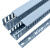 阻燃PVC行线槽走线槽蓝色线槽电缆桥架电缆配线槽布线槽电线明装 35*30/100米 正料（灰色）