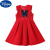 迪士尼（Disney）女童冬季连衣裙2023新款套装儿童装裙子洋气毛呢背心裙秋冬公主裙 【加厚款】红色单裙  110cm