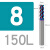加长65度钨钢铣刀硬质合金4刃平底立铣刀纳米涂层CNC数控刀具 8.0*40*D8*150L