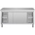 304不锈钢厨房专用工作台打荷台置物架切菜案板带门收纳柜烘焙操 长120宽80高80双通拉门