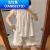 法比兔（FANBEETO）夏季薄款短袖纯棉睡衣女2022年新款夏天甜美可爱公主风家居服套装 #FM-白色套装 M75-98斤