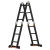 加厚多功能合页梯子人字梯直梯铝合金梯楼梯升降伸缩便携折叠 超厚款人字3.8米直梯8.1米53斤