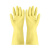 帮手仕H乳胶防滑防水防护洗碗保洁工作干活劳动手套劳保用品手套A1 黄色10双 M码 