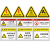 小心有电触电机械设备警告贴PVC小号 大号提示标志安全标识牌定做 警告危险电压JX17 (5张) 5x10cm