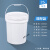 油漆桶 加厚密封方形塑料桶带盖储物涂料桶分装乳胶工业包装桶油 25L白色圆桶