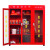 微型站柜器材全套装加厚灭火箱展示工地柜工具物资柜 红色 7人豪华站