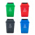 斯铂格 BGS-123 户外摇盖分类垃圾桶40L 红色有害垃圾 塑料长方形市政物业环卫商用