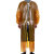 易美丽诺 LCF0612 双层耐磨牛筋罩衣防水石材搬运防污加长袖套围裙 黄色大号2件装