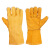 福安特劳保电焊手套 黄色二层绒里牛皮  长度35cm