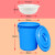 干湿过滤分离带滤网垃圾桶大号厨房厨余茶水茶叶沥水水桶篮桶 蓝色100K型+沥水篮