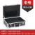 手提式铝合金工具箱带锁保险箱子文件箱仪器设备箱多功能安全 中号黑色42*30*15cm