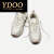 YDOO品牌小众华夫阿甘鞋春季男鞋复古潮鞋设计运动板鞋休闲慢跑小白鞋 白色 39