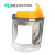 铝箔面罩耐高温防护面罩搭配安全帽使用炉前工焊接冶炼窑炉 不含 防冲击护目镜-黑橘