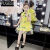 2020女童夏装连衣裙汉服复古装儿童旗袍小女孩超仙女裙子唐装夏季 V型裙黄色 100码(适合身高90cm)
