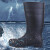 京斯坦 工矿雨靴男劳保鞋钢头钢底靴工地防护靴 高帮加钢板高筒水鞋  42码 