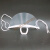 勋狸粑40塑料透明口罩餐饮口罩酒店餐厅厨房厨师口罩防雾防口水飞沫口罩 白边口罩 20只