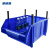 康格雅 组合式零件盒货架物料盒 斜口分类螺丝收纳箱塑料工具盒 加高加厚C2#500*385*240mm蓝色