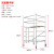 定制适用于平台单宽双宽装修工程直斜式爬梯移动脚手架批发 双宽2x1.35m平台12m总高13m