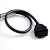 金属OBD2延长线eol专用线EPS标定使用耐拔插带编织屏蔽线缆 金属OBDll公头延长线0.3米