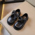 雅薇莎（YAWEISHA）新款女童皮鞋二层鞋软底公主鞋新款儿童皮鞋学生表演鞋 黑色 27码 内长16.6cm